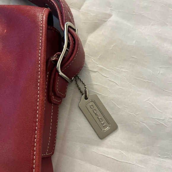 Coach red satchel style purse - Picture 2 of 13